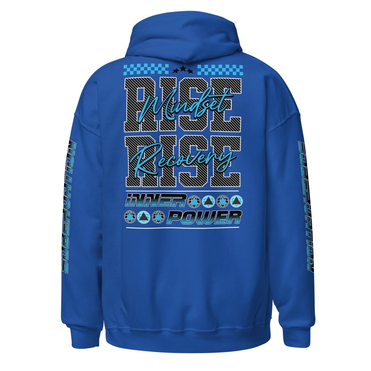 Rise Mindset, Rise Recovery, Inner Power Hoodie – Motivational Streetwear