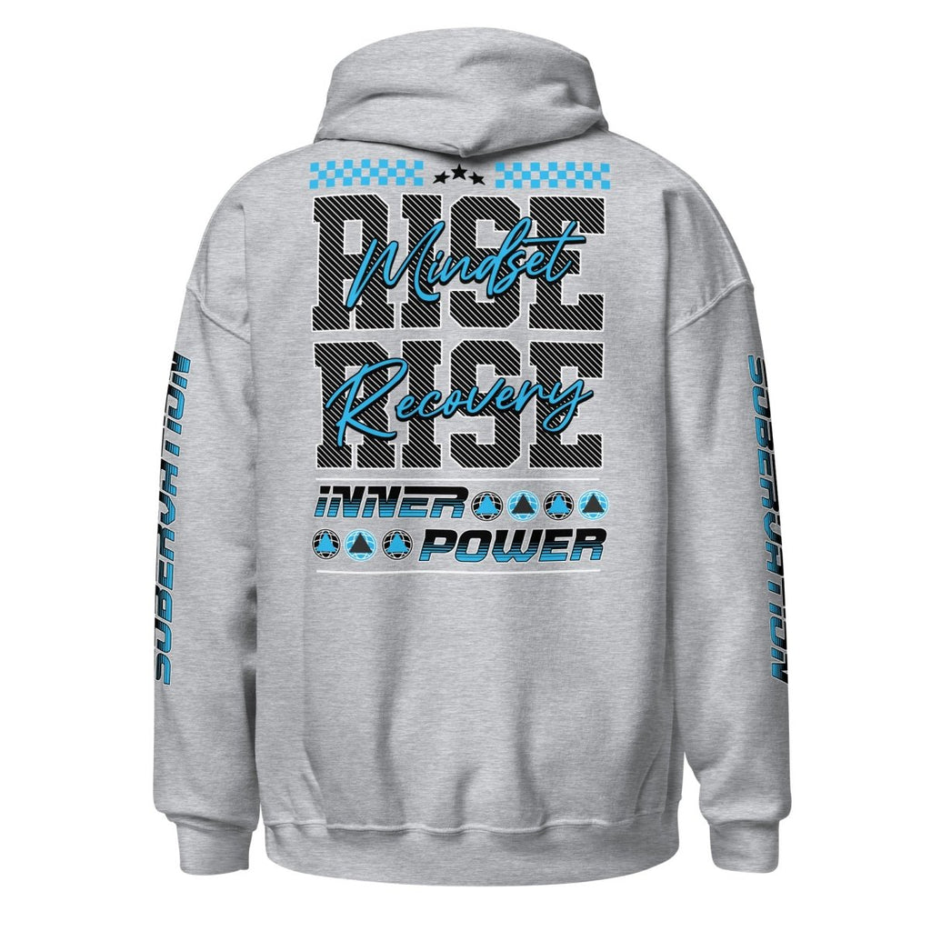 Rise Mindset, Rise Recovery, Inner Power Hoodie – Motivational Streetwear
