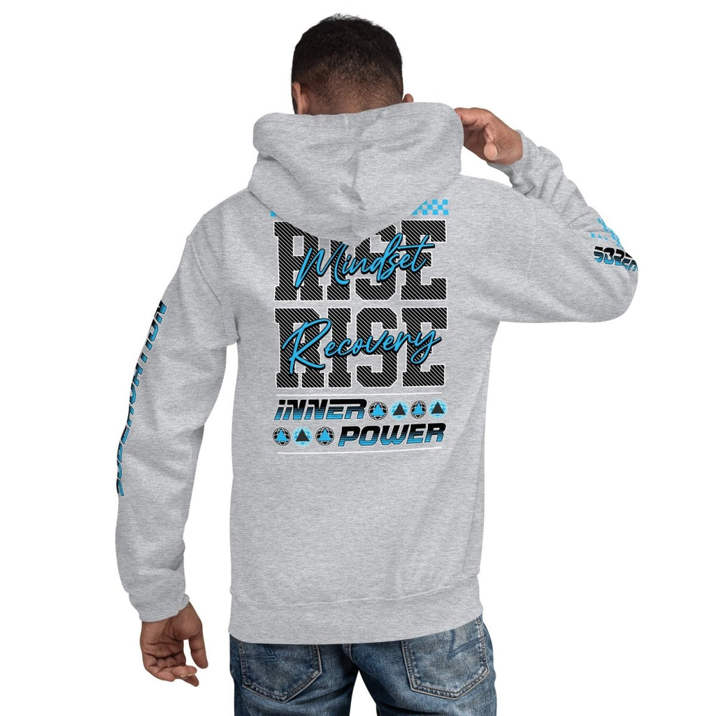 Rise Mindset, Rise Recovery, Inner Power Hoodie – Motivational Streetwear