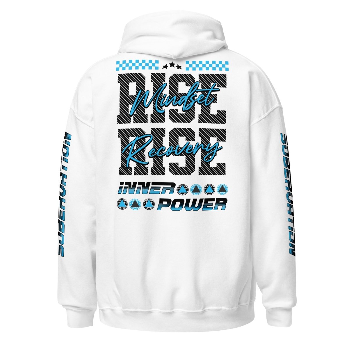 Rise Mindset, Rise Recovery, Inner Power Hoodie – Motivational Streetwear