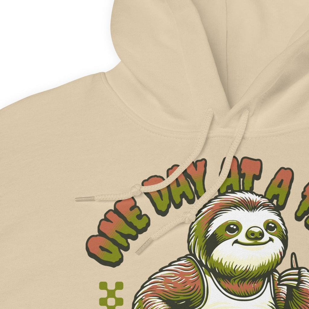 One Day at a Time Sloth Unisex Hoodie - Slow and Winning Recovery Hoodie