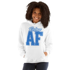 SOBER AF Collegiate Unisex Hoodie - Bold Recovery Statement Sweatshirt