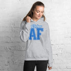 SOBER AF Collegiate Unisex Hoodie - Bold Recovery Statement Sweatshirt