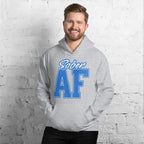 SOBER AF Collegiate Unisex Hoodie - Bold Recovery Statement Sweatshirt