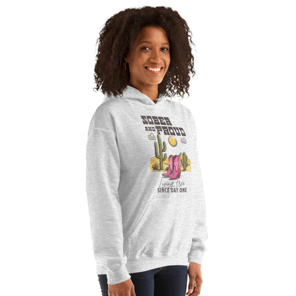 SOBER AND PROUD – Western Desert Hoodie (Unisex)