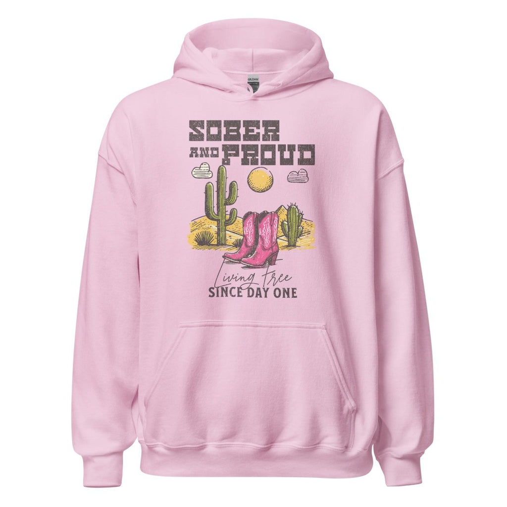 SOBER AND PROUD – Western Desert Hoodie (Unisex)