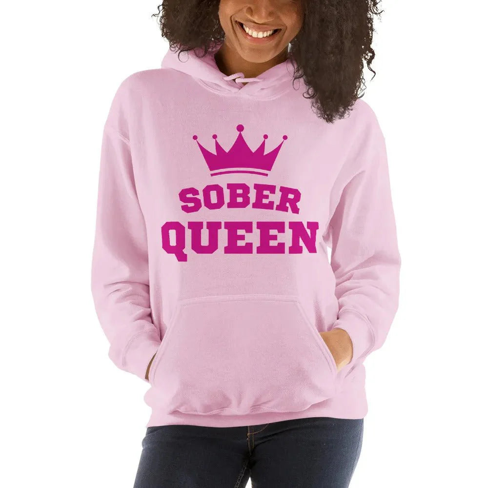 Sober Queen - Graphic Print Hoodie | Recovery Empowerment Apparel