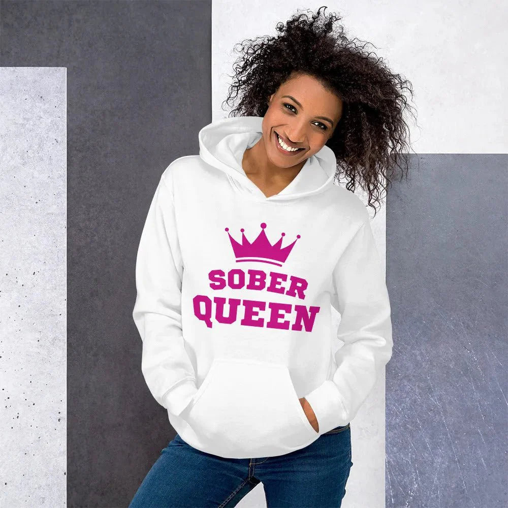 Sober Queen - Graphic Print Hoodie | Recovery Empowerment Apparel