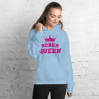 Sober Queen - Graphic Print Hoodie | Recovery Empowerment Apparel