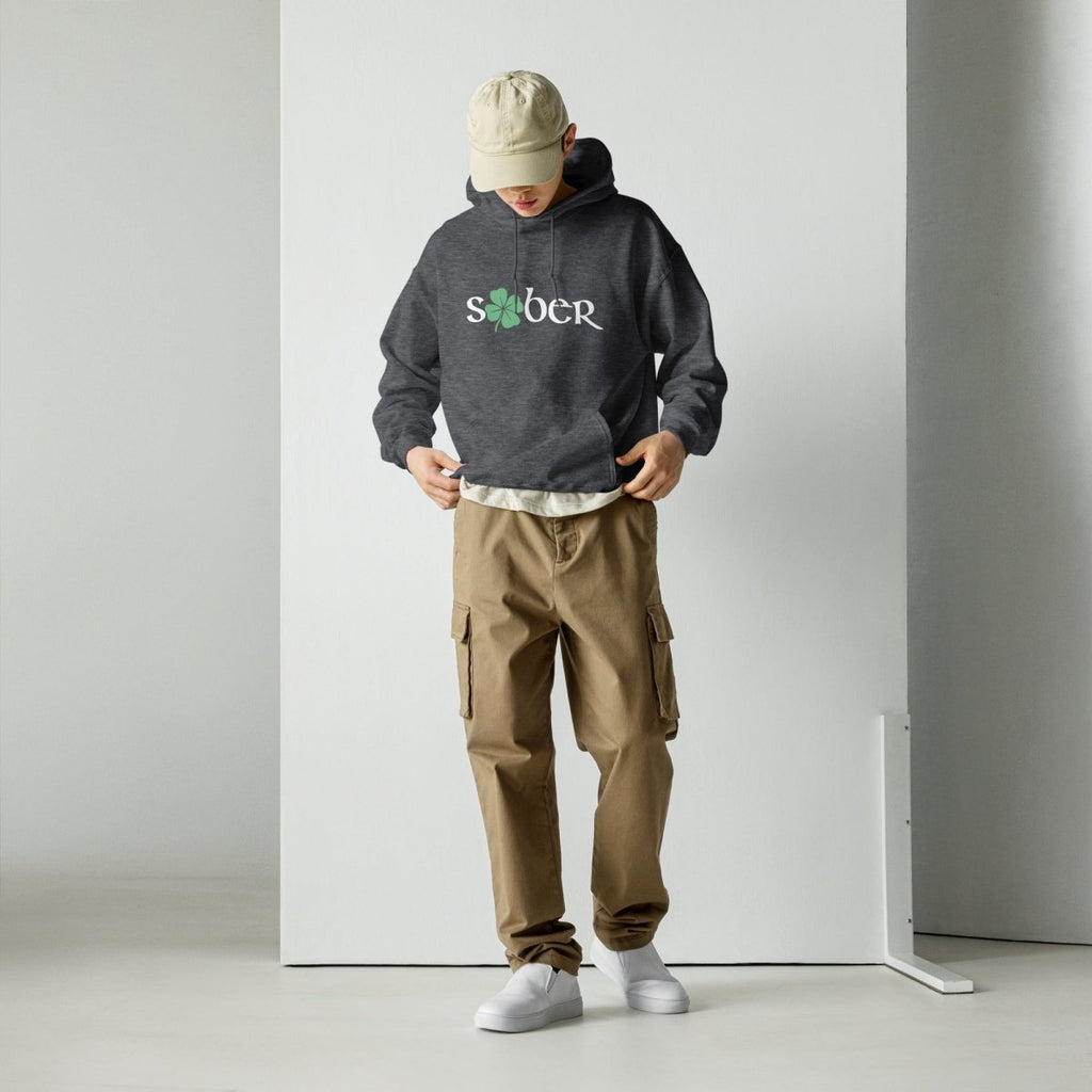 Sober Shamrock St. Patrick's Day Hoodie - Lucky Recovery Sweatshirt