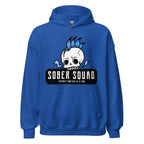 Sober Squad Unisex Hoodie - Blue Skull Recovery Hoodie