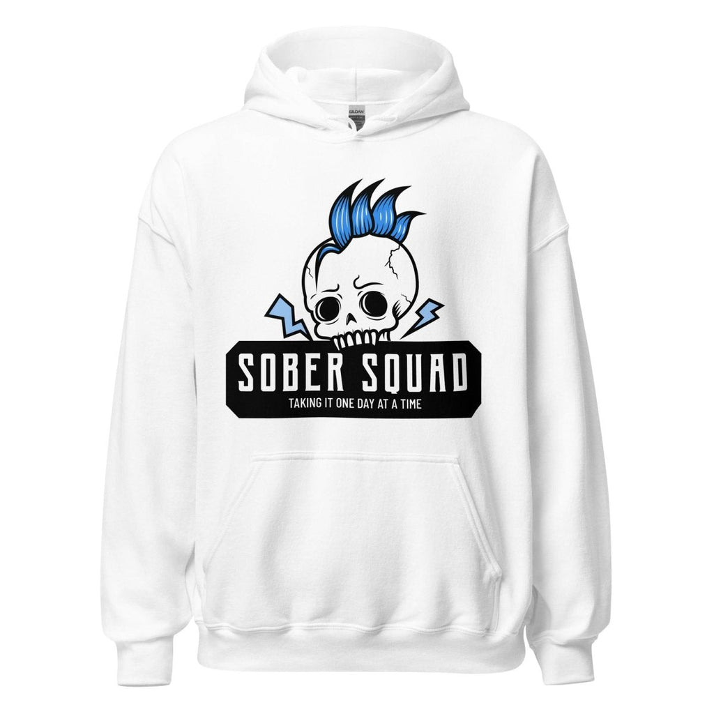 Sober Squad Unisex Hoodie - Blue Skull Recovery Hoodie