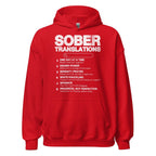 Sober Translations – Funny Recovery Hoodie