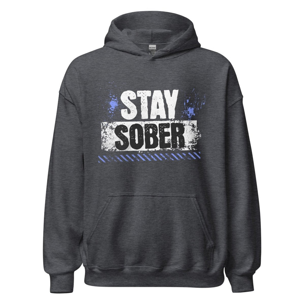Stay Sober Distressed Hoodie – Unisex Recovery Style