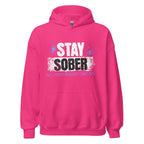 Stay Sober Distressed Hoodie – Unisex Recovery Style