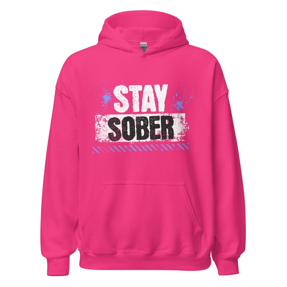Stay Sober Distressed Hoodie – Unisex Recovery Style