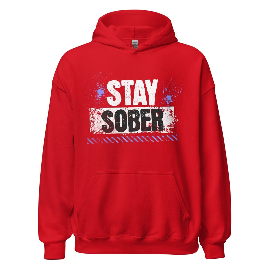 Stay Sober Distressed Hoodie – Unisex Recovery Style