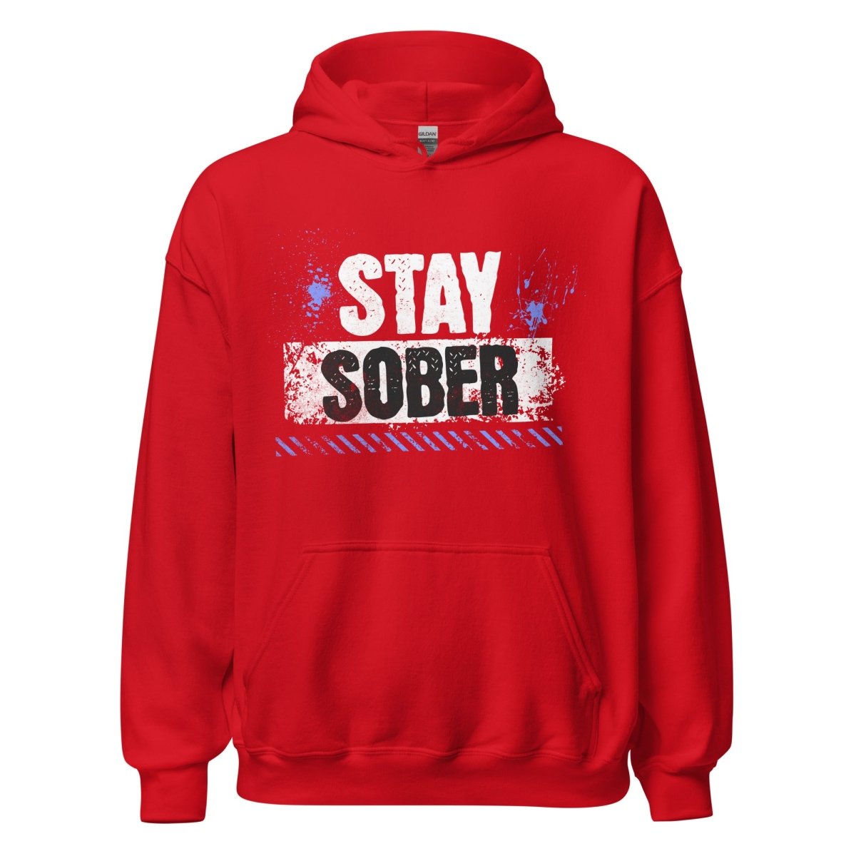 Stay Sober Distressed Hoodie – Unisex Recovery Style