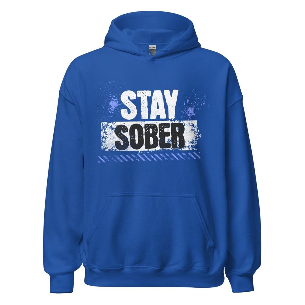 Stay Sober Distressed Hoodie – Unisex Recovery Style