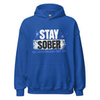 Stay Sober Distressed Hoodie – Unisex Recovery Style