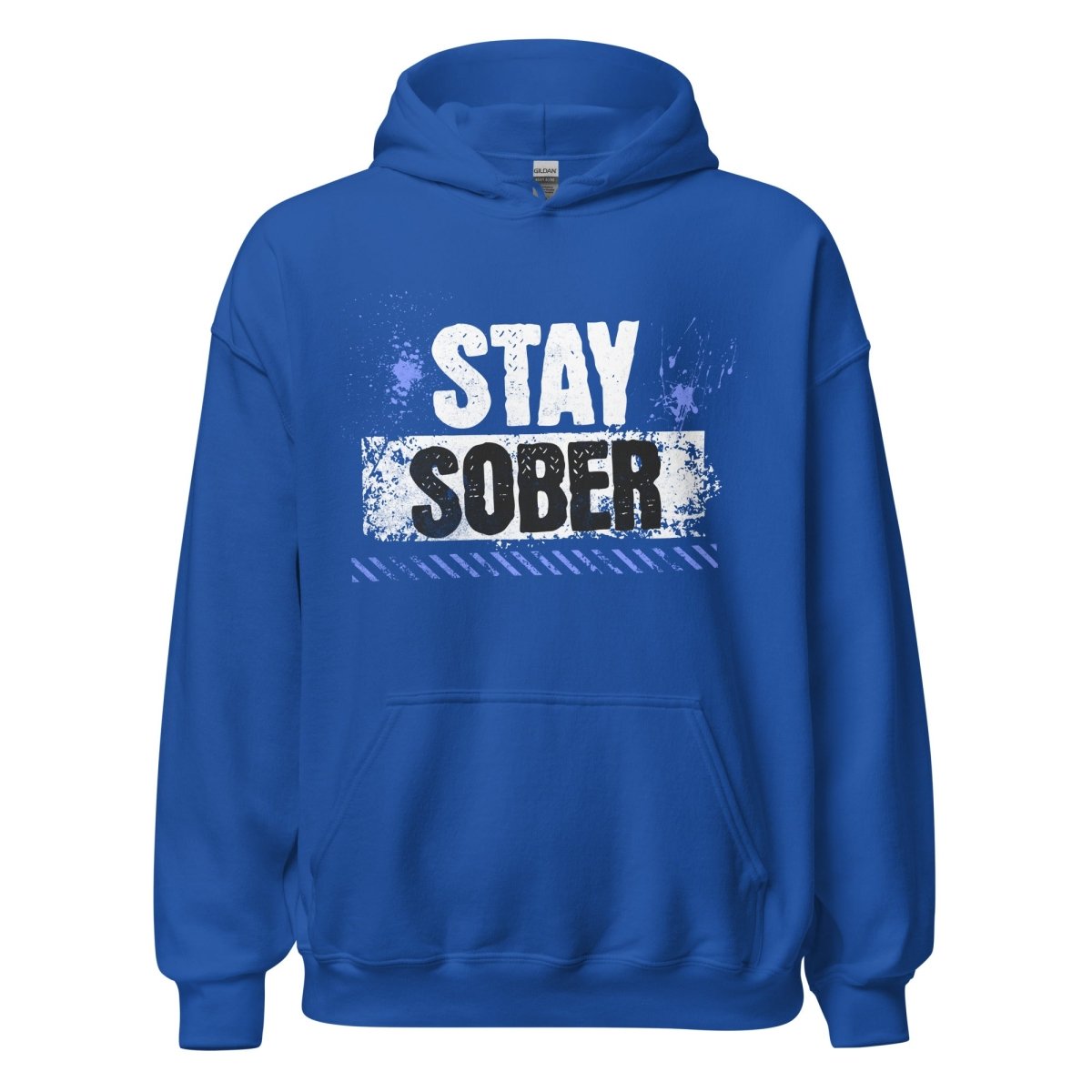 Stay Sober Distressed Hoodie – Unisex Recovery Style