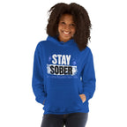 Stay Sober Distressed Hoodie – Unisex Recovery Style