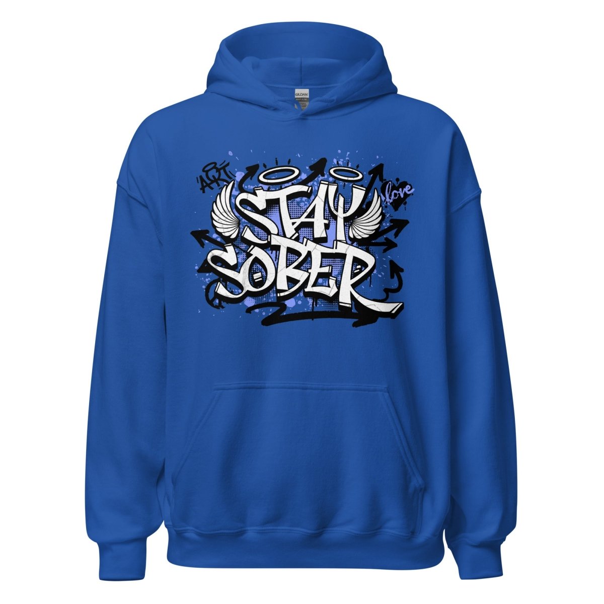 Stay Sober Unisex Hoodie - Graffiti Recovery Statement Sweatshirt