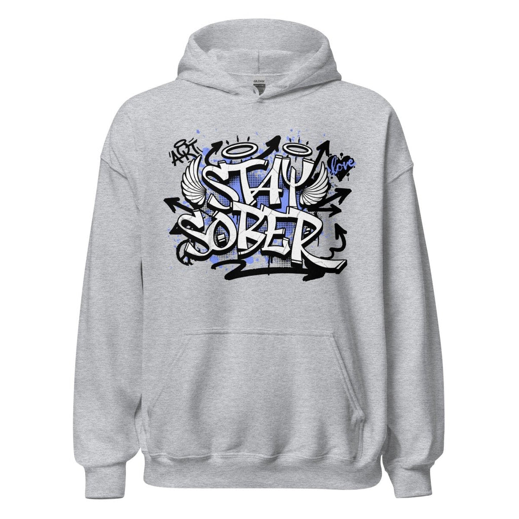 Stay Sober Unisex Hoodie - Graffiti Recovery Statement Sweatshirt