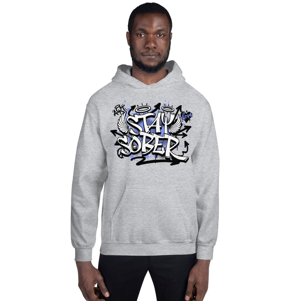 Stay Sober Unisex Hoodie - Graffiti Recovery Statement Sweatshirt
