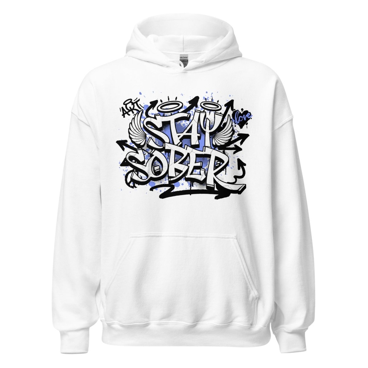 Stay Sober Unisex Hoodie - Graffiti Recovery Statement Sweatshirt
