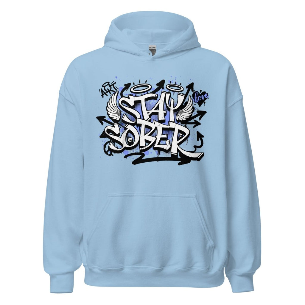 Stay Sober Unisex Hoodie - Graffiti Recovery Statement Sweatshirt