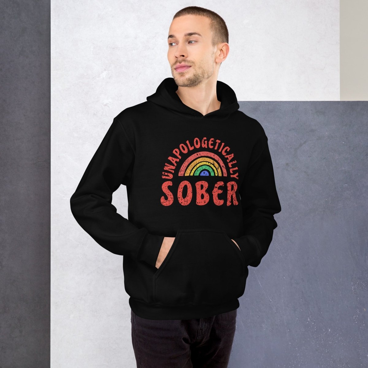 Unapologetically Sober Rainbow Pride Unisex Hoodie