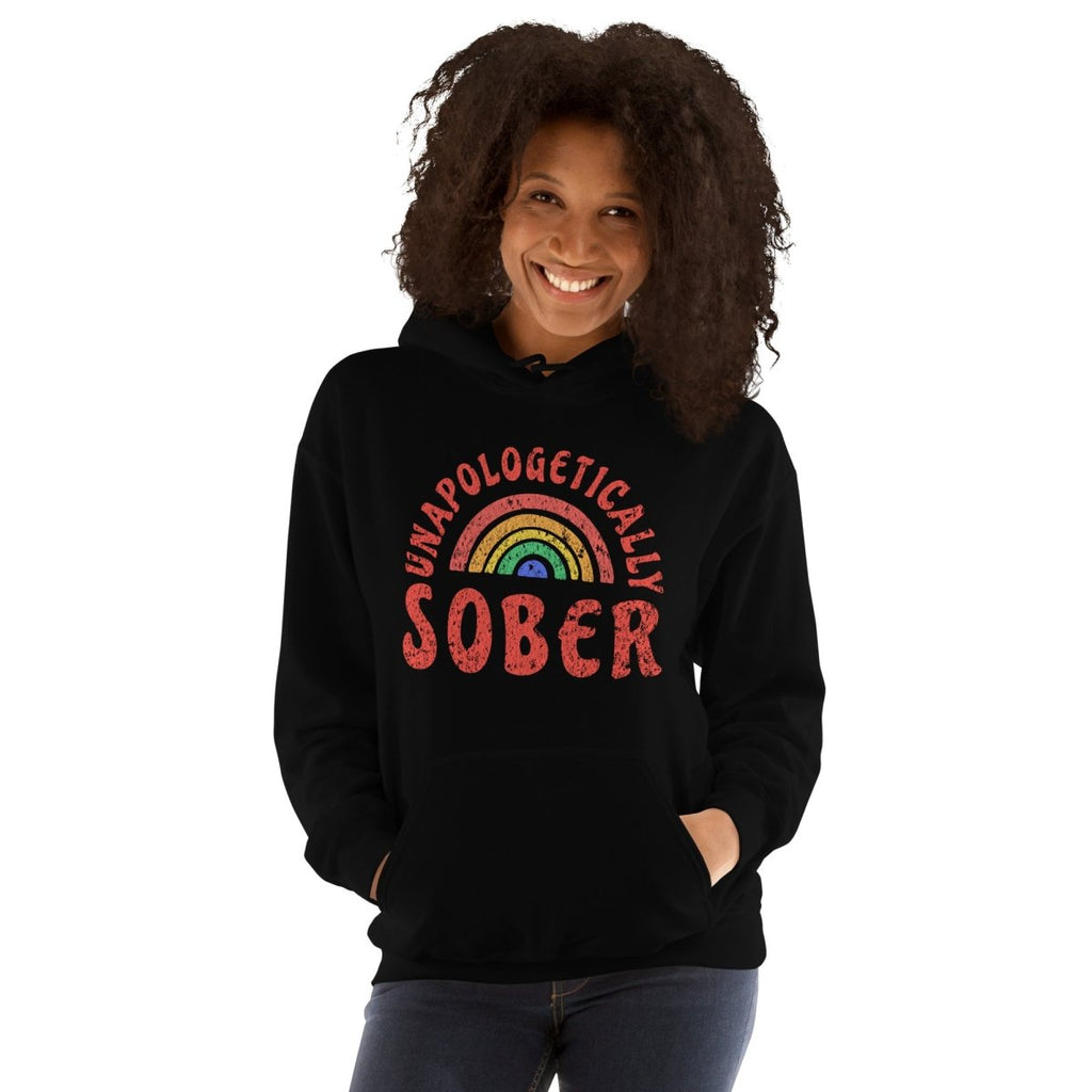 Unapologetically Sober Rainbow Pride Unisex Hoodie