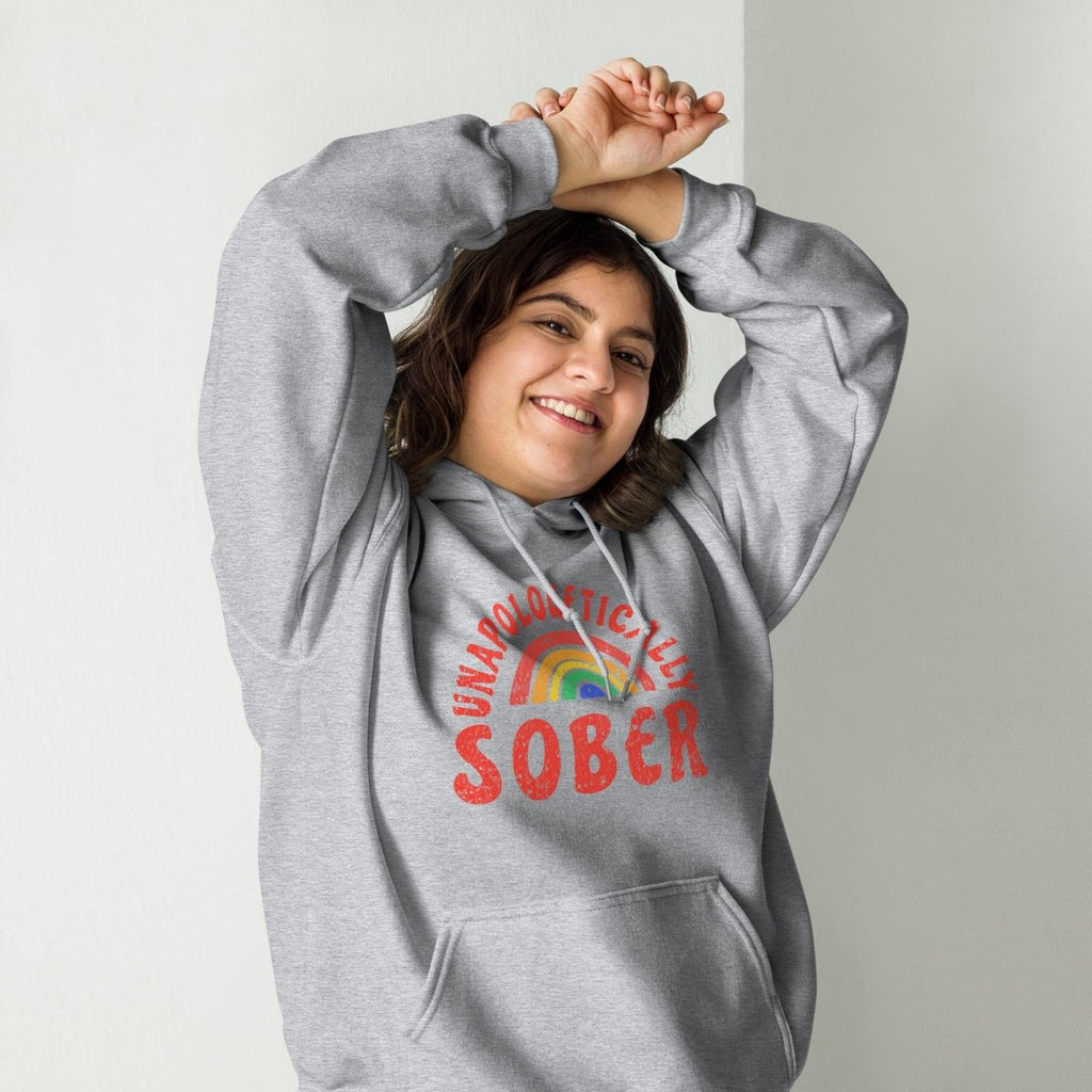 Unapologetically Sober Rainbow Pride Unisex Hoodie