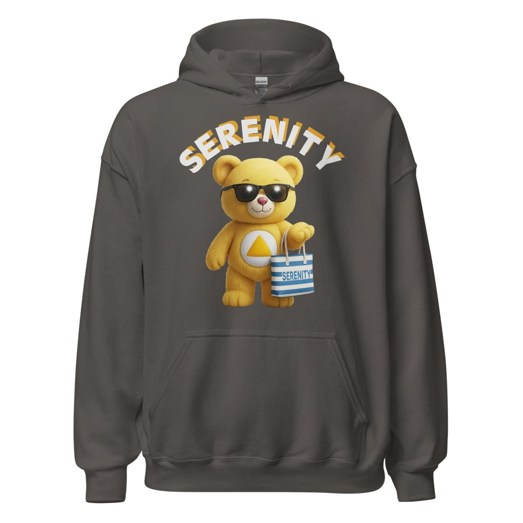 Yellow Serenity Cub Hoodie – Beach Day Vibes – Sober Comfort Hoodie (Unisex)