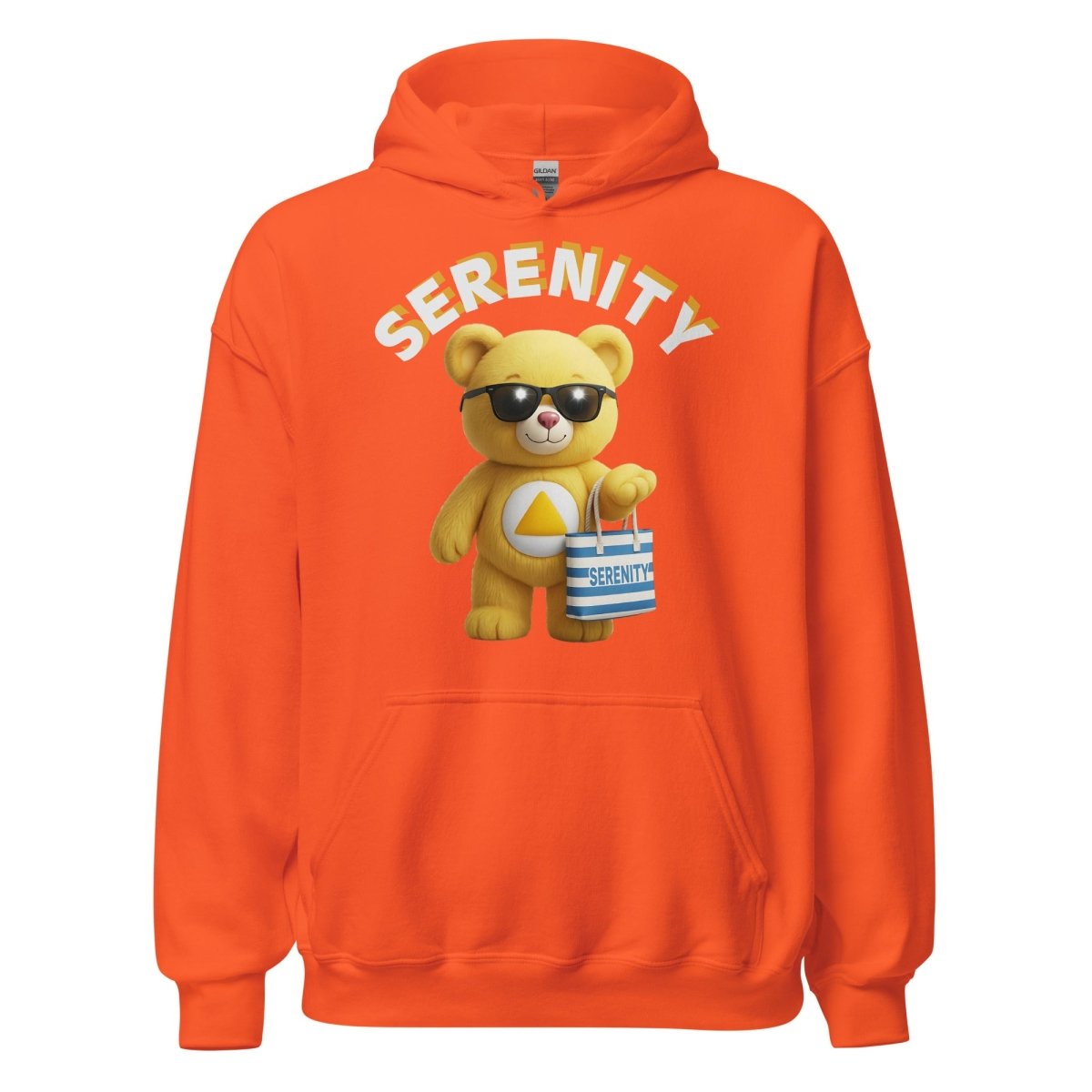 Yellow Serenity Cub Hoodie – Beach Day Vibes – Sober Comfort Hoodie (Unisex)