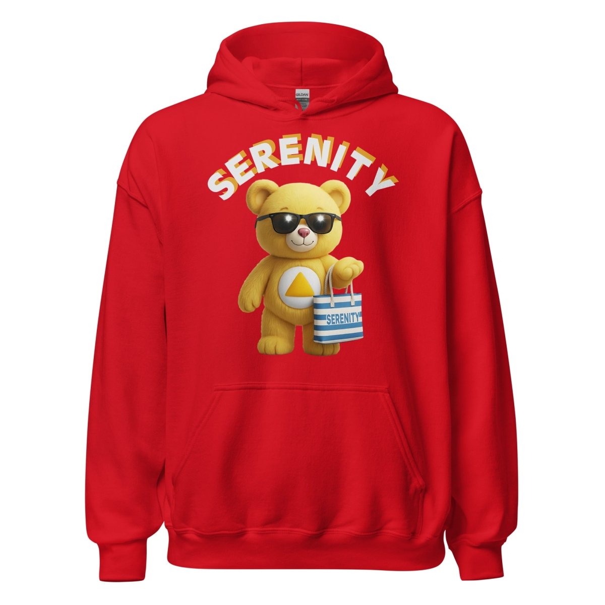 Yellow Serenity Cub Hoodie – Beach Day Vibes – Sober Comfort Hoodie (Unisex)